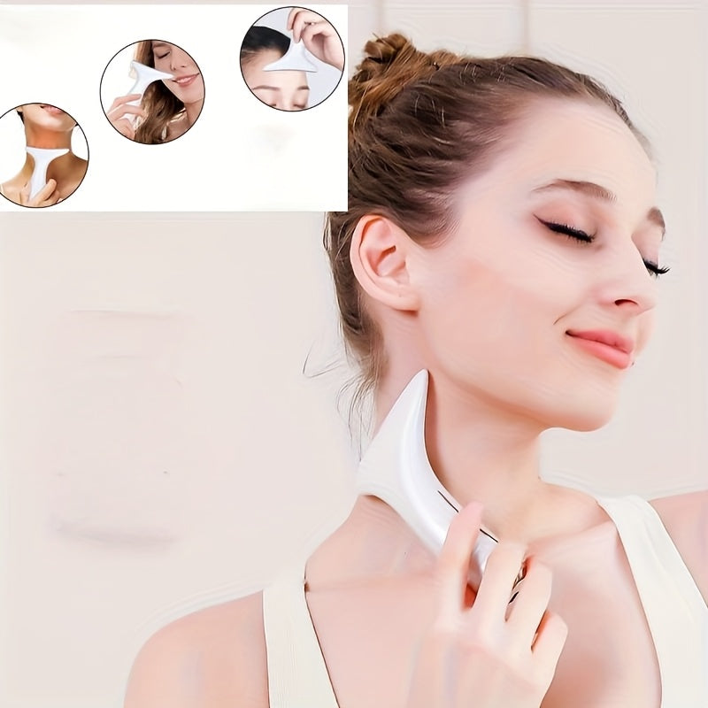 4-in-1 USB Rechargeable Facial and Neck Massager with 4 Modes Ergonomic Design