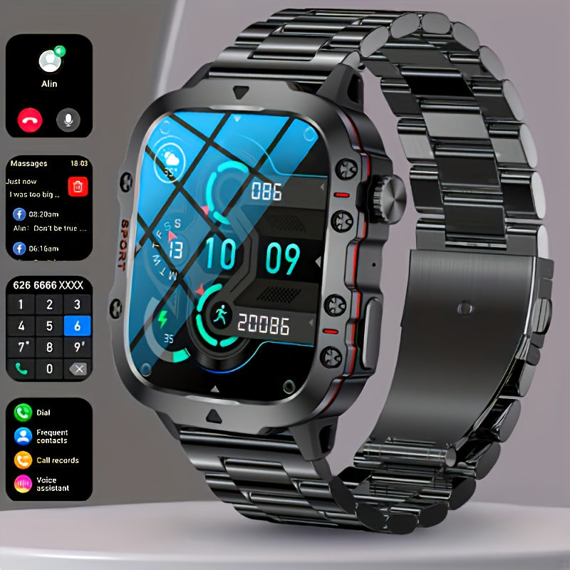 Men's Rugged Smartwatch with Wireless Talk and 100+ Sports Modes