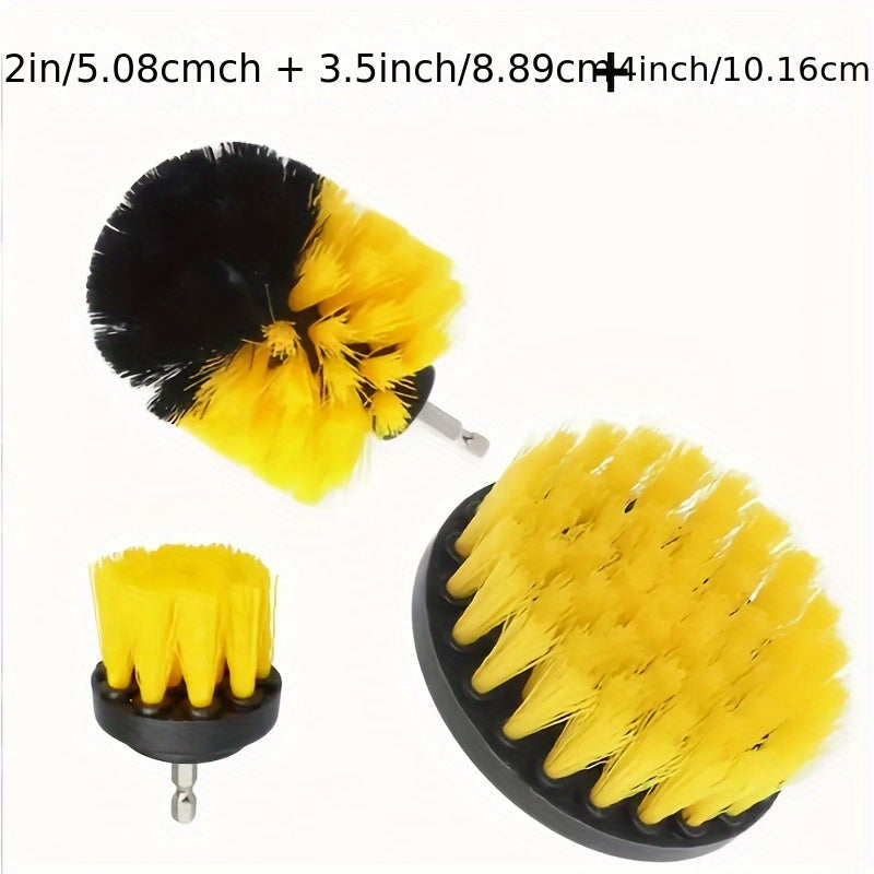 3/7pcs Drill Brush Set for Cleaning Kitchen Bathroom Car Tightly Spaced Surfaces
