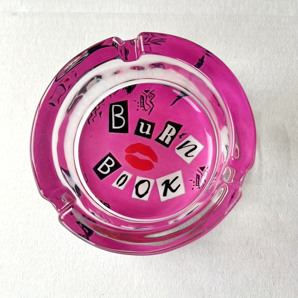 Pink Glass Ashtray Round 85mm for Home and Car Decor Gift