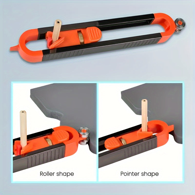 Plastic Contour Gauge with Lock, Adjustable Profile Tool for Woodworking