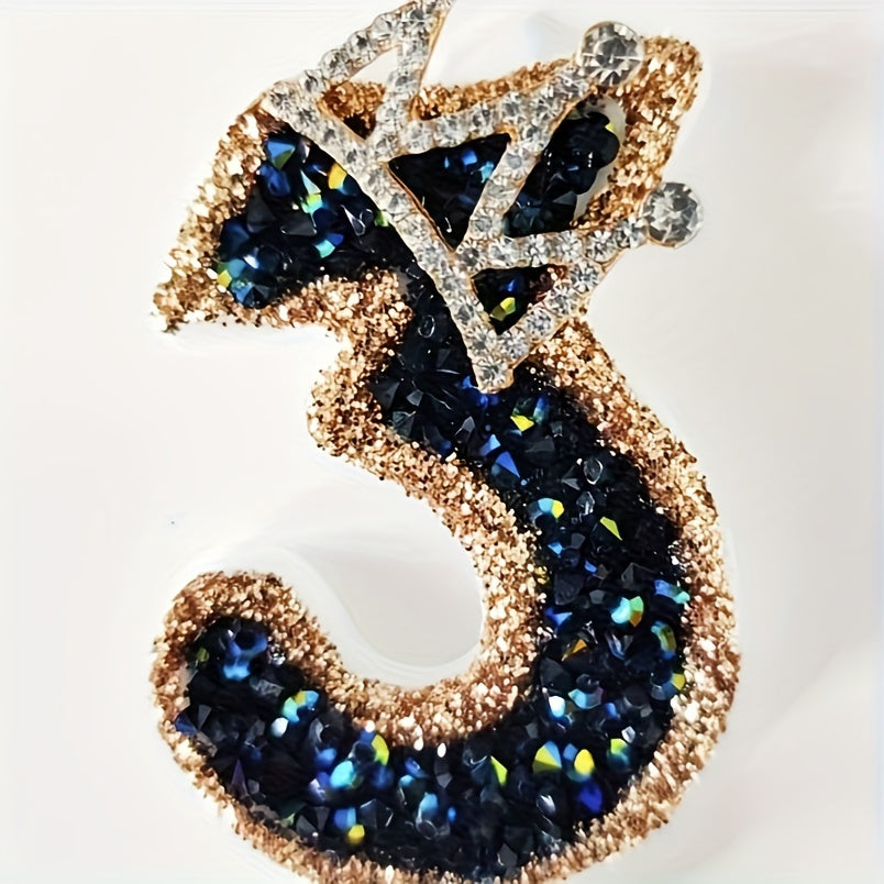 Bayramlar uchun Oltin va Ko'k Yaltirash bilan Qora Olmos Taxtasi Tug'ilgan Kun Shami