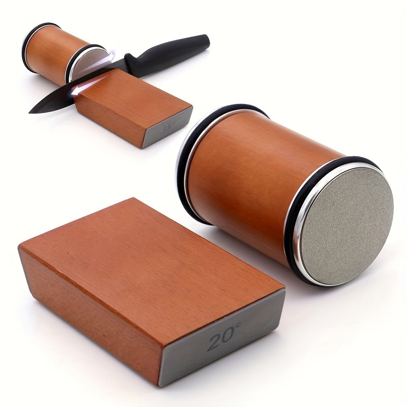 Kit de afilador de cuchillos con piedras de diamante, tecnología de ángulo magnético de 15/20 grados para cuchillos de cocina