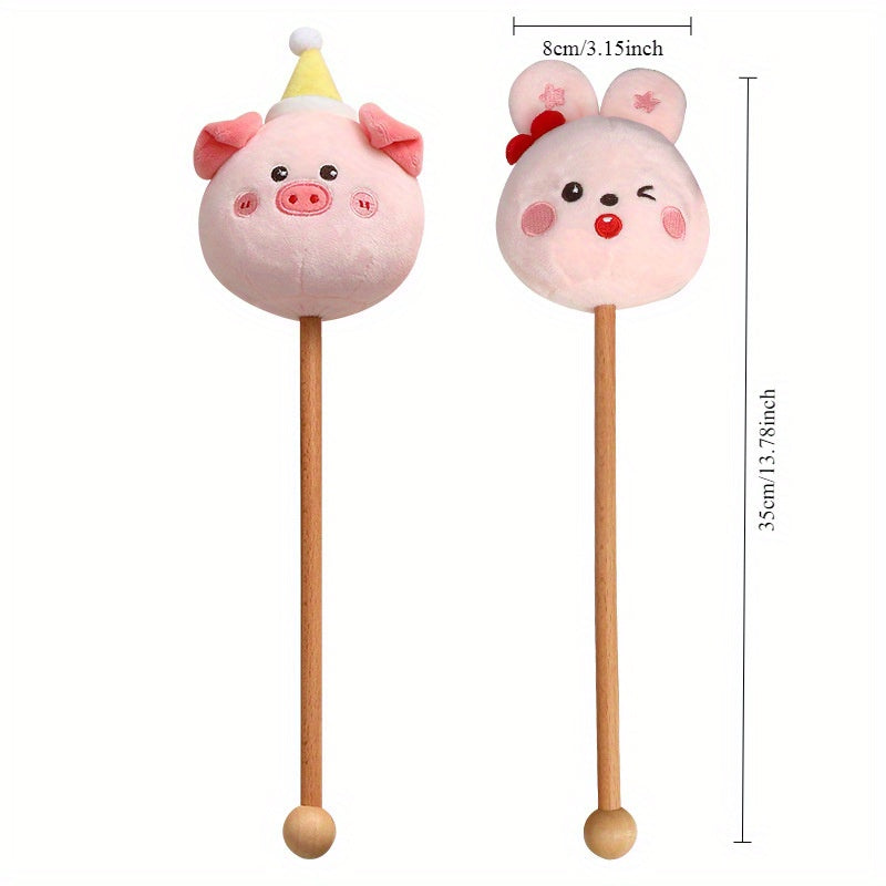 Massaj bolg'asi, bo'yin, yelka, meridian, oyoq uchun plush multfilm kichik bolg'a, qo'l bilan ishlatiladigan orqa massajchi