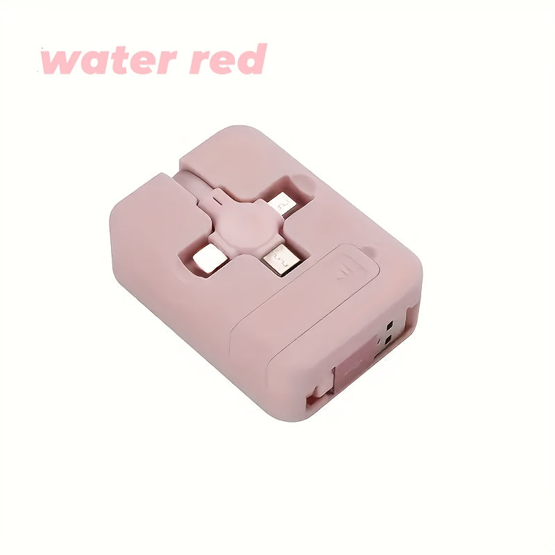 3-in-1 Phone Holder Data Cable with Fast Charging and Data Sync for Smartphones