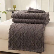 Soft Cozy Rhombus Jacquard Blanket Taffeta All-Season Couch Throw