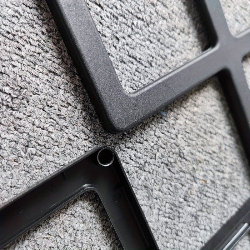 Black Plastic Freestanding Shoe Rack with Expandable Adjustable Shelves 4 Tiers