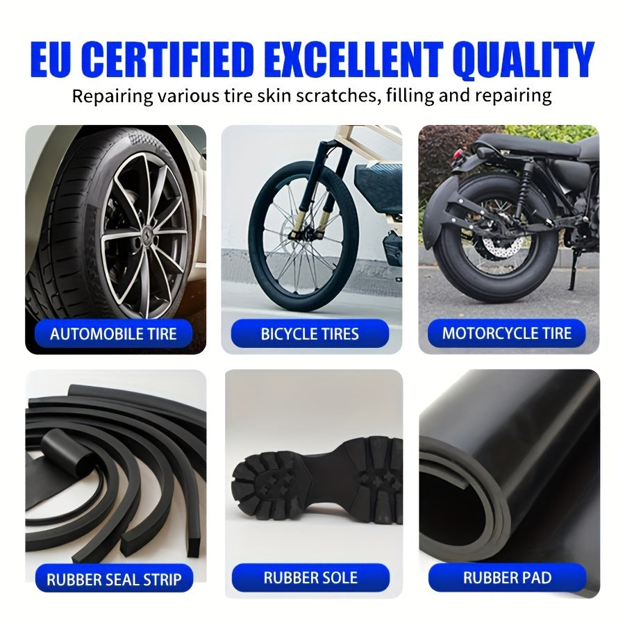 Клей для ремонта автомобильных шин, прочный резиновый наполнитель, герметик для трещин и царапин, 1 шт.