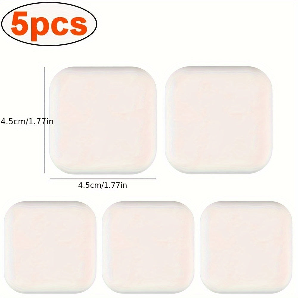 Silicone Door Stopper Pads Set of 5 White Grey Black Shockproof Quiet Protection