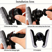 Universal Waterproof Car Phone Holder ABS Wall Mount V-Grip for Navigation