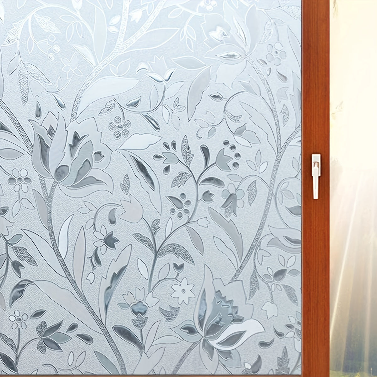 Tulip Glass Decal Roll Modern Floral Privacy Window Film Frosted PVC