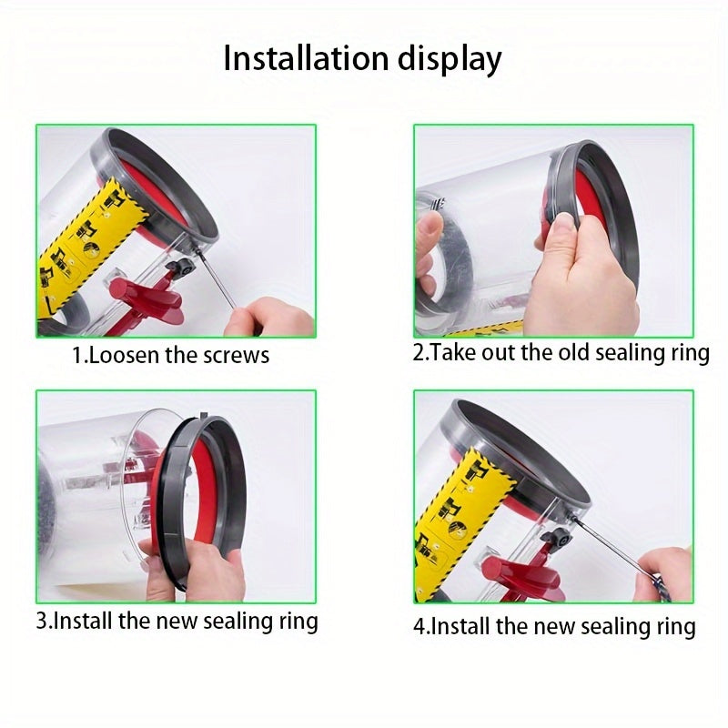 1 dona Dyson V11 V15 SV14 SV15 SV22 uchun vakuum tozalagich chang qutisi muhr halqasi, plastik ta'mirlash aksessuari, batareya kerak emas.