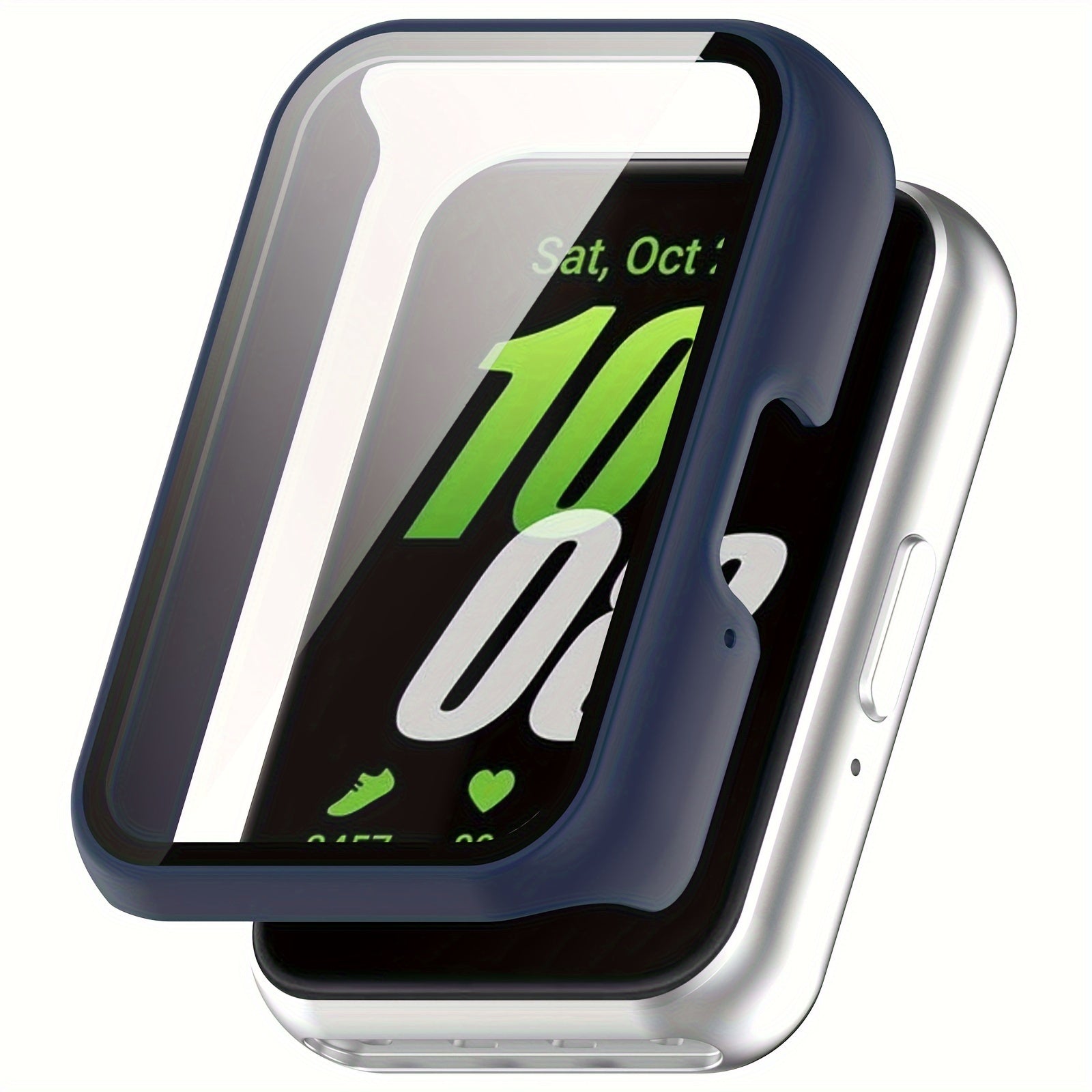 Smartwatch Case for Galaxy Fit3 Tempered Glass Scratch Resistant Hard Shell
