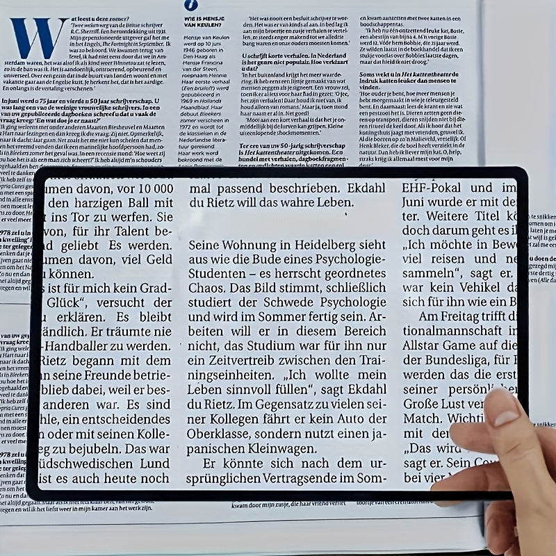 Clear PVC Magnifying Bookmark for Seniors Low Vision Full Page Magnifier