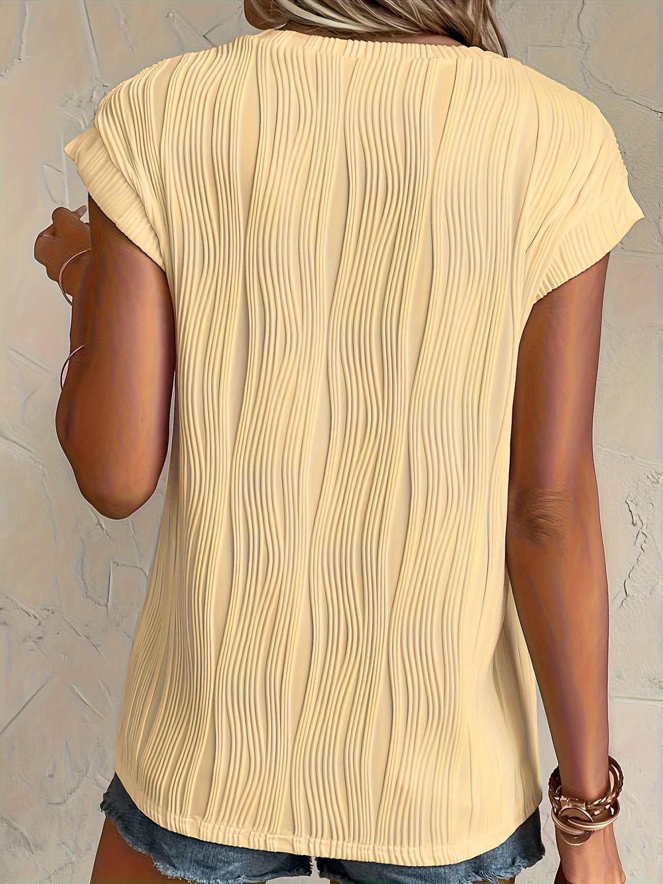 Plus o'lcham ayollar uchun qisqa sleeve T-shirt yengil polyester spandex to'liq rang