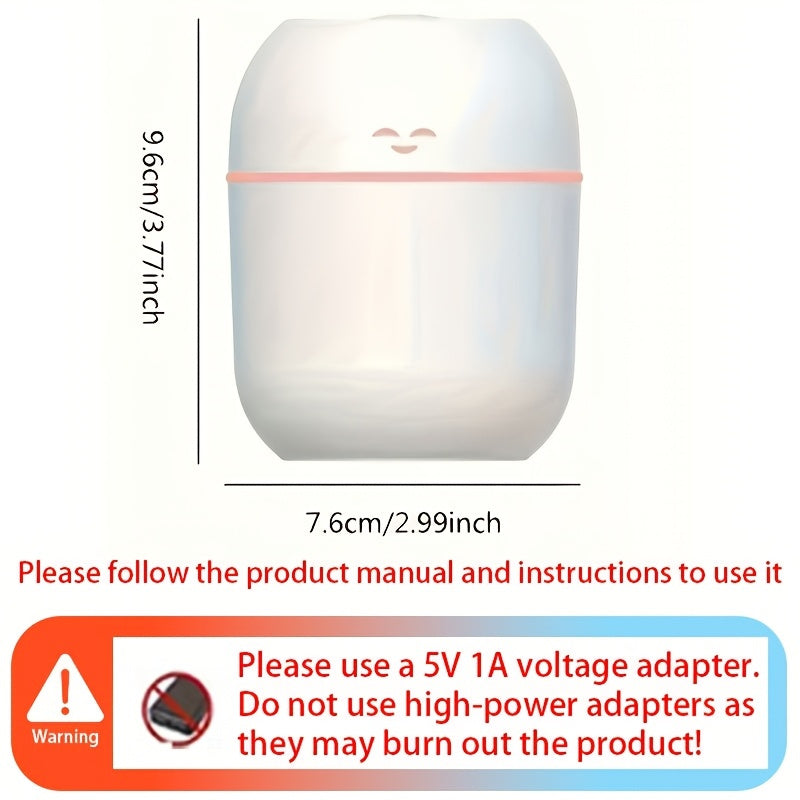 Compact USB Essential Oil Diffuser Humidifier Night Light 7.44oz Car Home