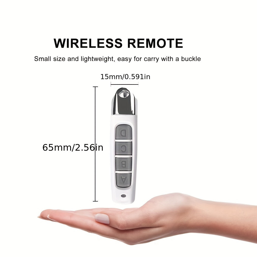 2pcs 433.92MHz Universal Garage Door Remote Control 4-Channel Wireless Key Fob