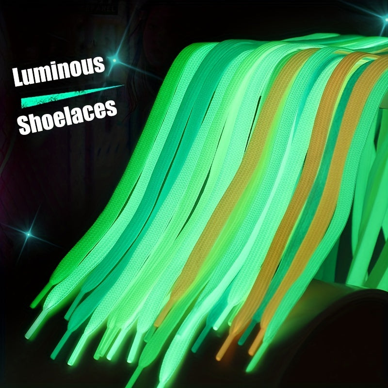 Unisex Fluorescent Glow-in-the-Dark Shoelaces for Sneakers Party Dance