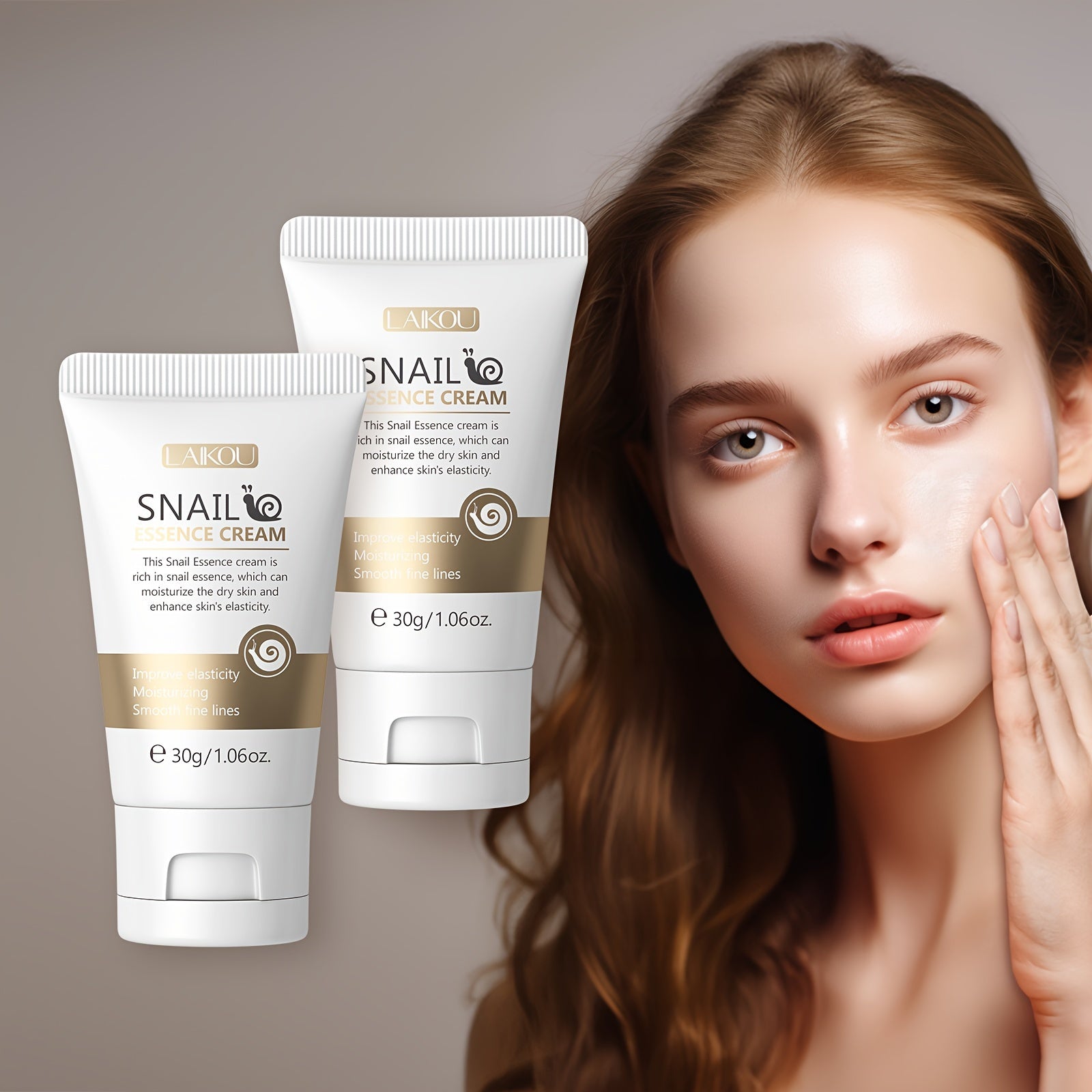 LAIKOU Слизистый Эссенция Крем 30г*2шт, увлажняющий крем, обогащенный гиалуроновой кислотой для дневного и ночного увлажнения