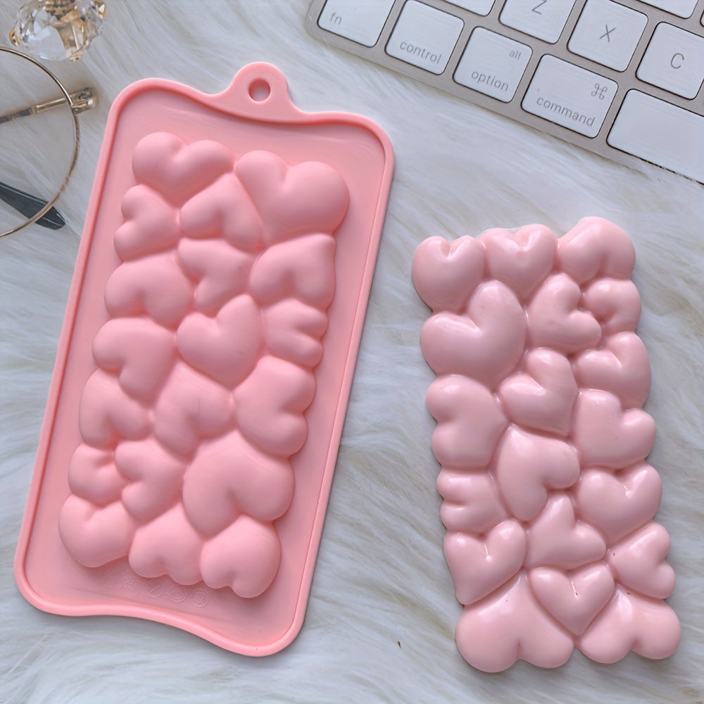 Silicone Heart-Shaped Chocolate Mold for Valentine's Day and Holidays BPA-Free 3D Love Design