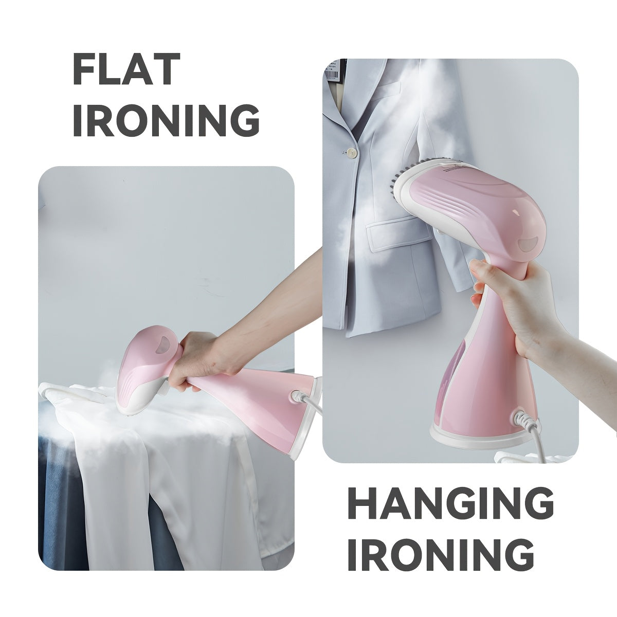 Handheld Fabric Wrinkle Remover, High Power, Easy to Use, Compact Ironing Machine
