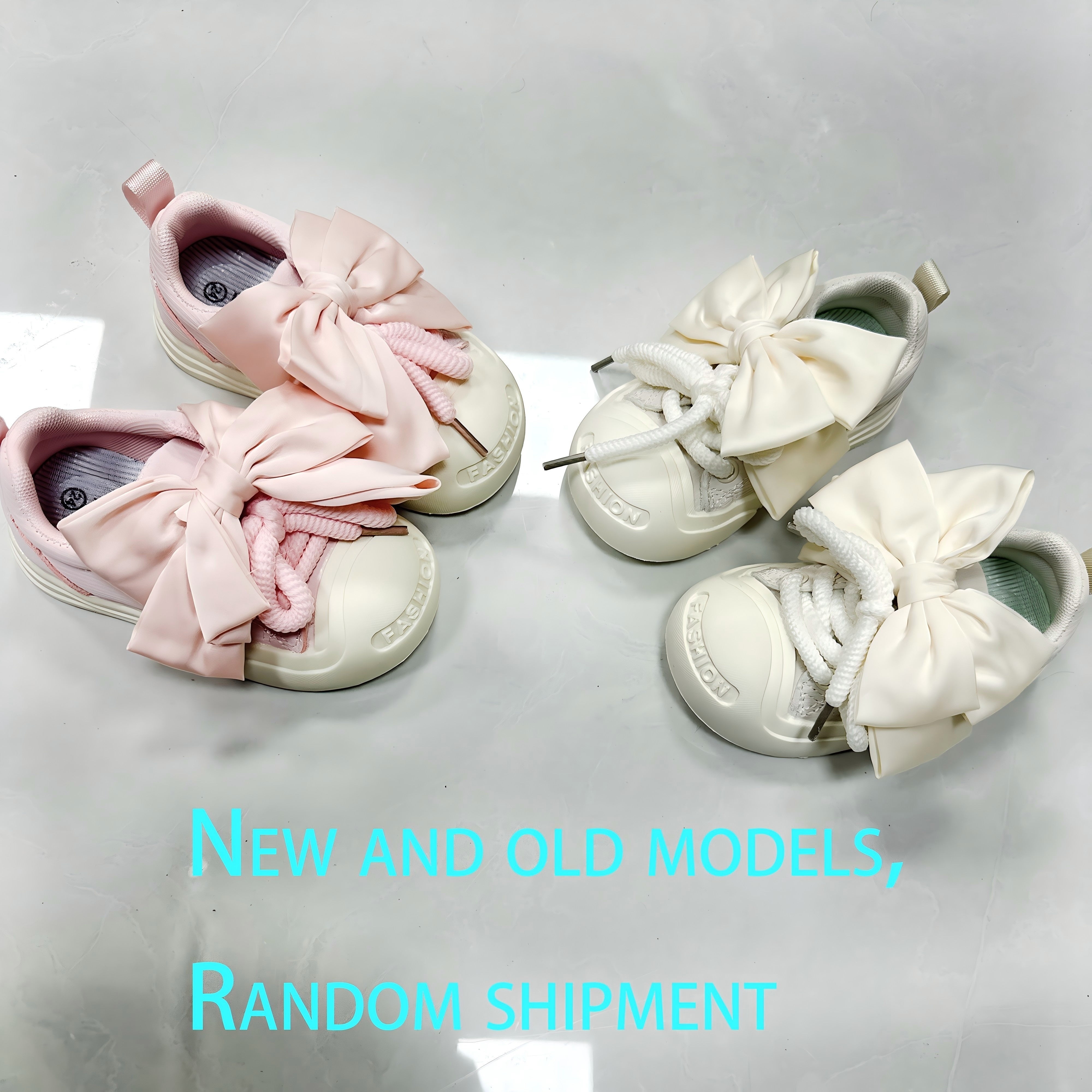 Kids Girls Canvas Sneakers Lace-Up Casual Shoes with Rubber Sole and Bow Detail