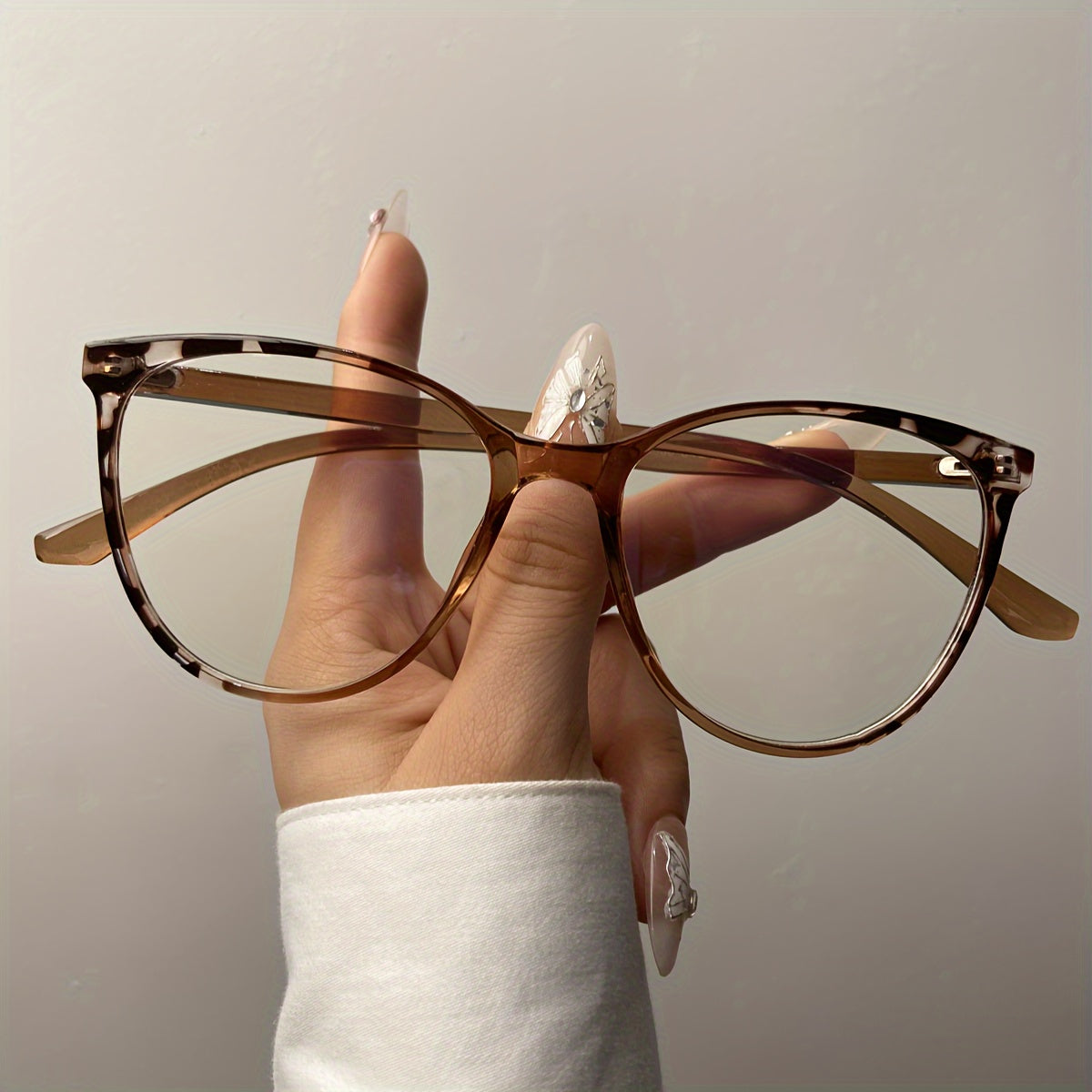 Oval Anti-Blue Light Glasses for Men and Women PC Frame Full Rim Square Style