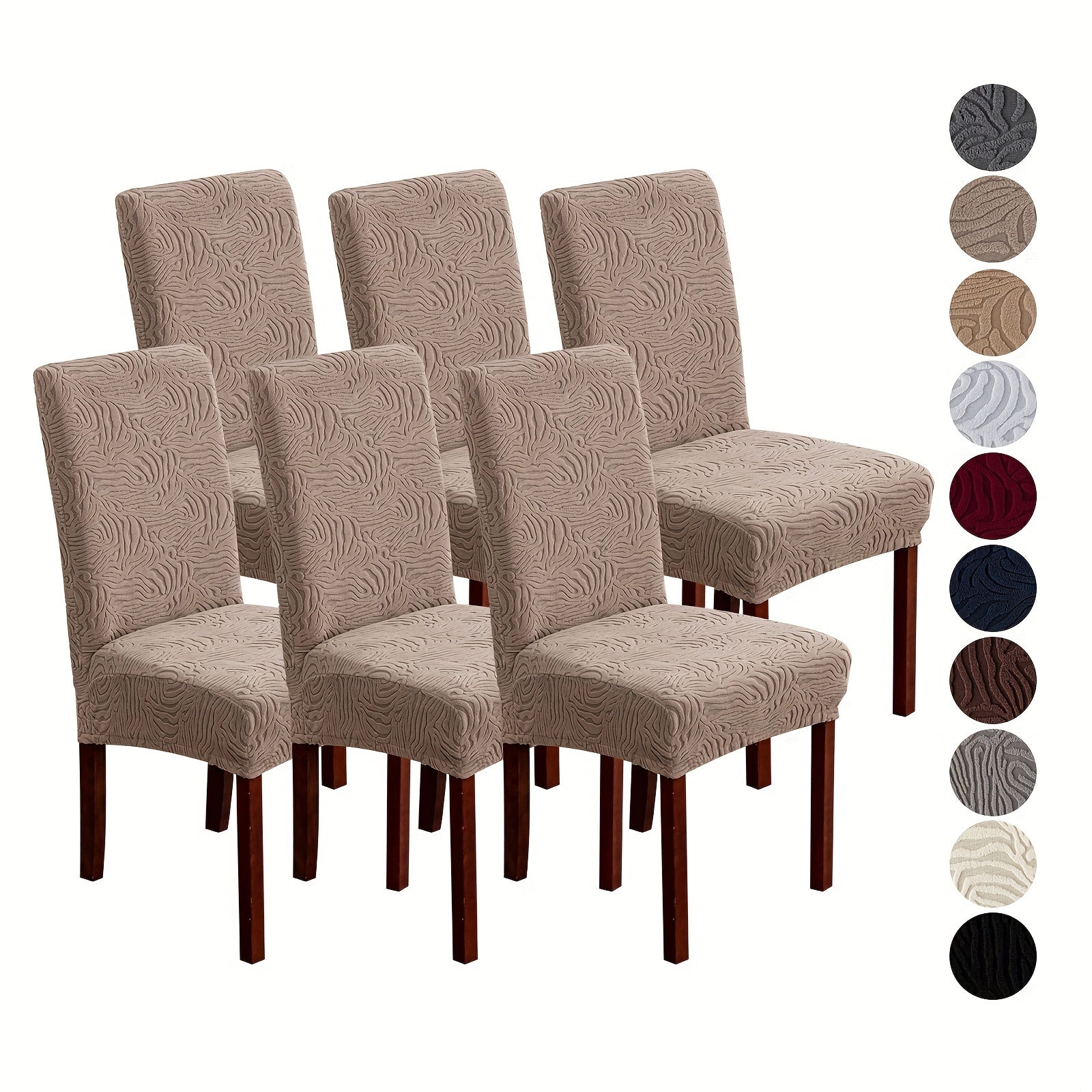 Funda para silla con estampado de leopardo, respaldo medio, ajustable, para todas las estaciones, protección para comedor