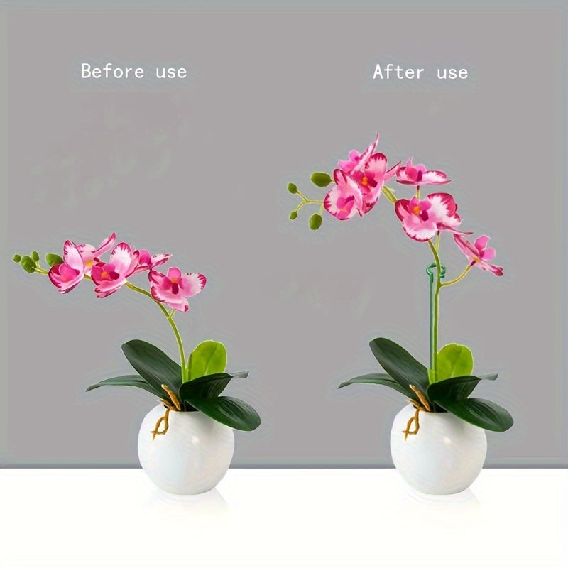 10-Pack Green Plastic and Fiberglass Plant Support Stakes for Indoor Flowers