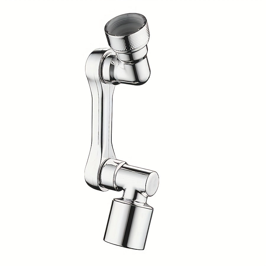 1080° Swivel Folding Kitchen and Bathroom Faucet with Dual Handles Adjustable Cold Water Polished Finish