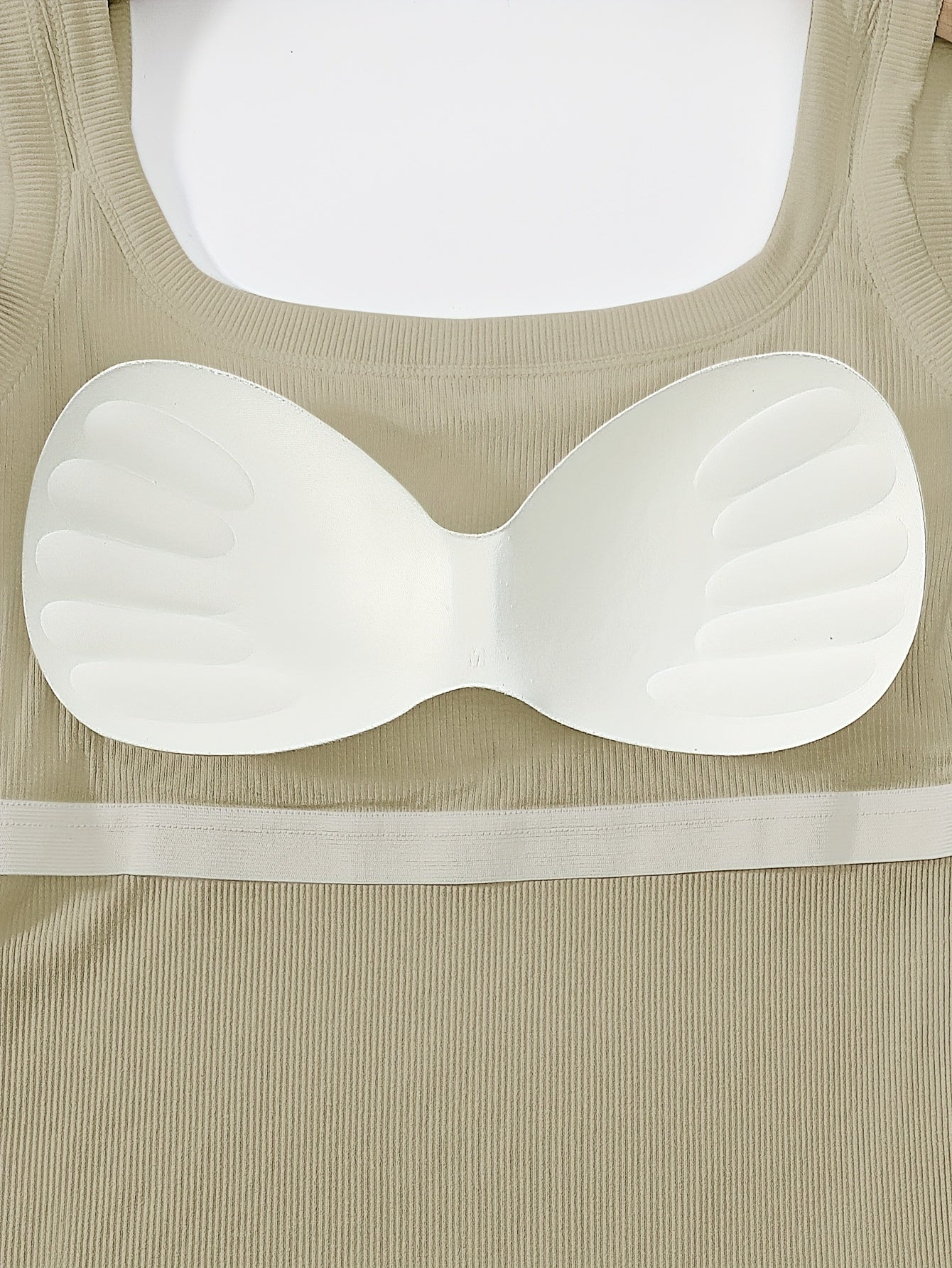 Square Neck Ribbed Tank Top with Removable Chest Pad for All Occasions