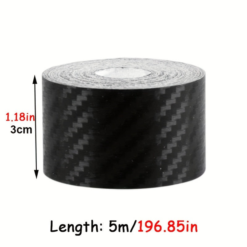 3D Carbon Fiber Vinyl Wrap for Car Protection Scratch Resistant Black