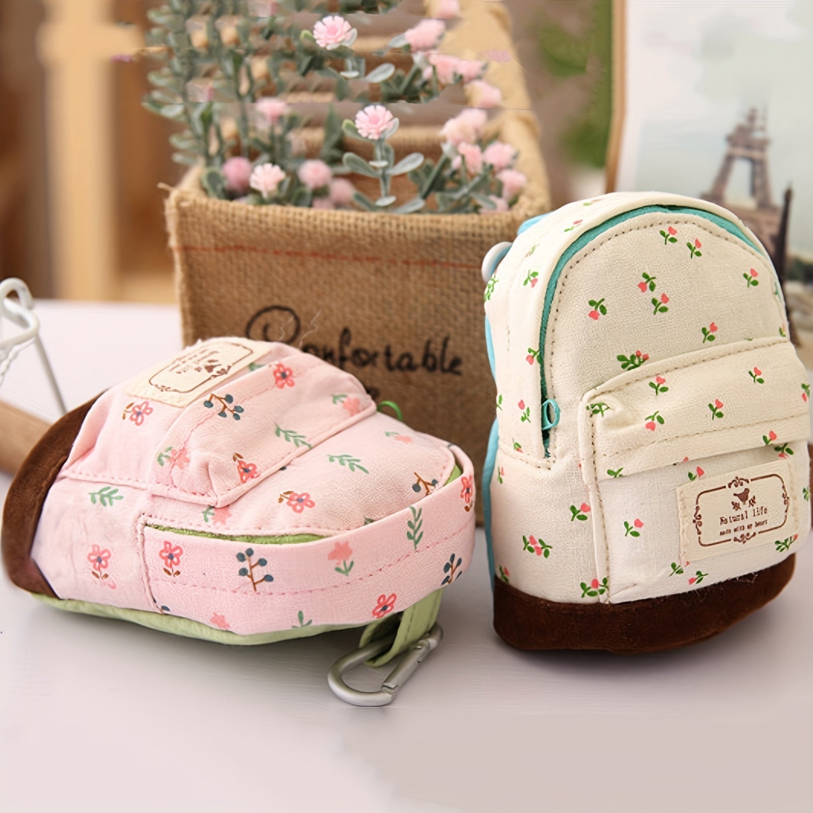 Mini Backpack Key Chain Wallet Small Purse for Keys and Coins