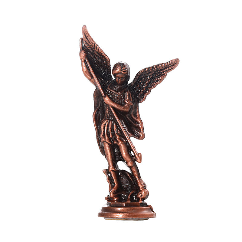 Zinc Alloy Saint Michael Archangel Figurine for Home Decor Tabletop Display