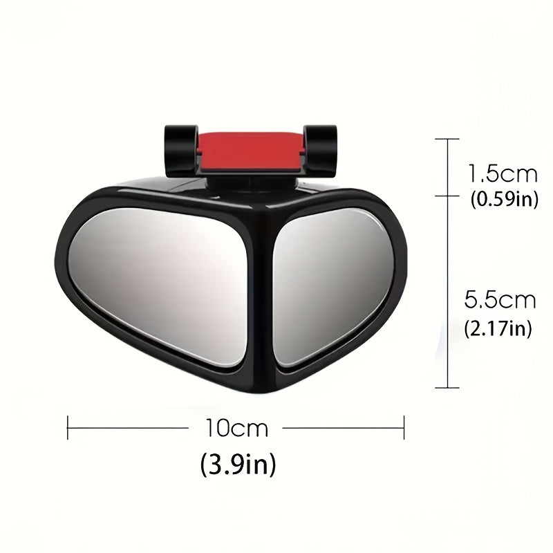 2pcs Ultra Clear Glass Wide Angle Blind Spot Mirrors for Cars Trucks SUVs Black
