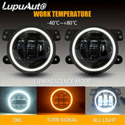 Jeep Wrangler uchun 2x 10.16 cm LED duman chiroqlari, 12V 24V 60W 6000LM