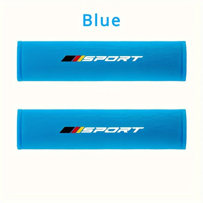 Yumshoq Fleece Avtomobil O'rindiq Kamar Qoplamalari, BMW, AUDI, Mercedes-Benz, VW va Ford uchun Yelka Himoyasi, 2 dona