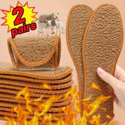 Unisex Winter Alpaca Insoles Soft Plush Breathable Warm Absorbent 2 Pairs