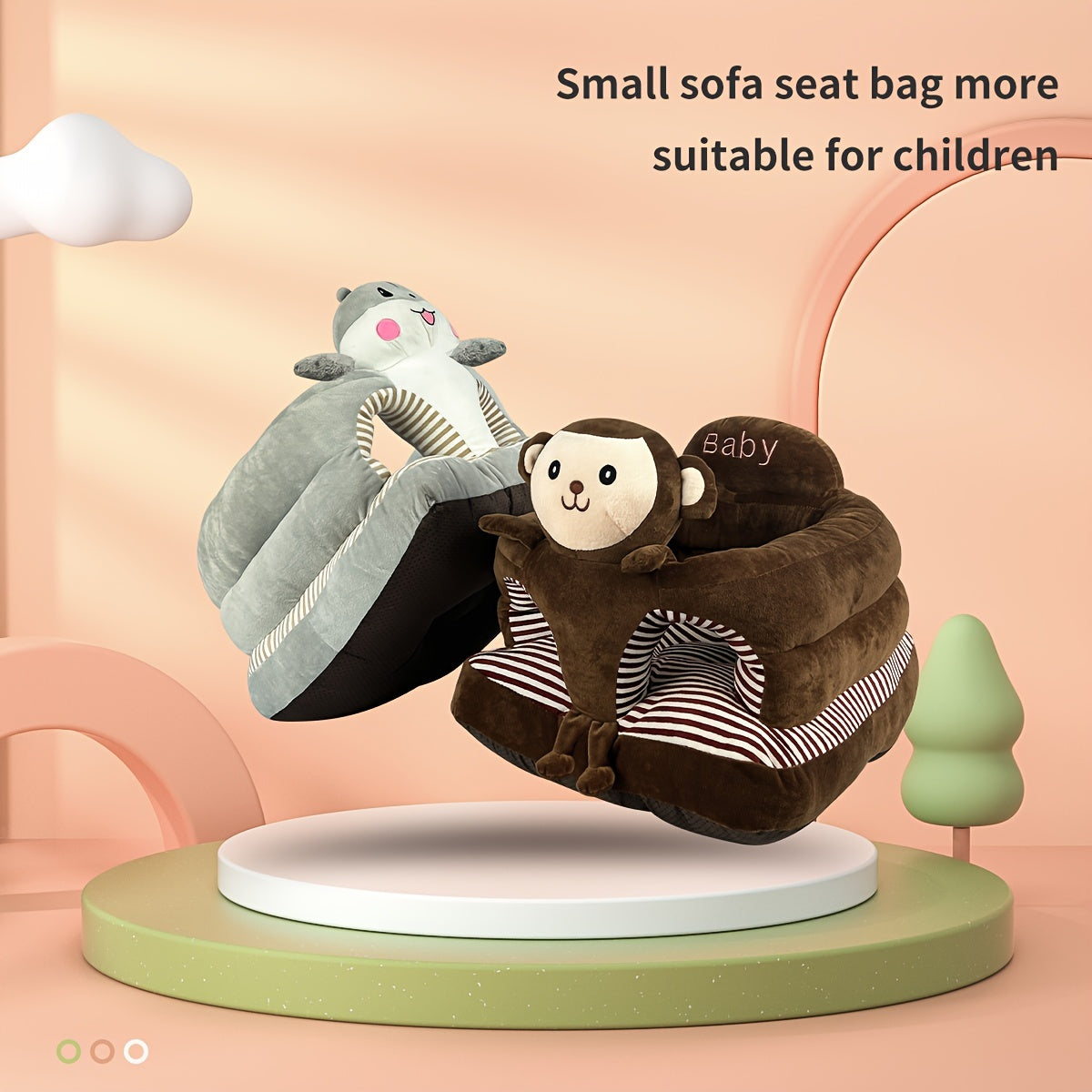 Kids Sofa for Sitting Posture Backrest Cute Design Room Decor