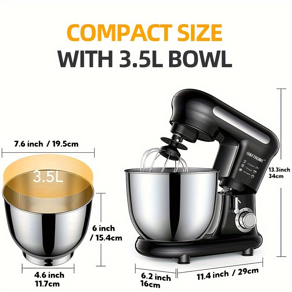 Tilt-Head Stand Mixer 1000W 3.5L Stainless Steel Bowl Kitchen Appliance