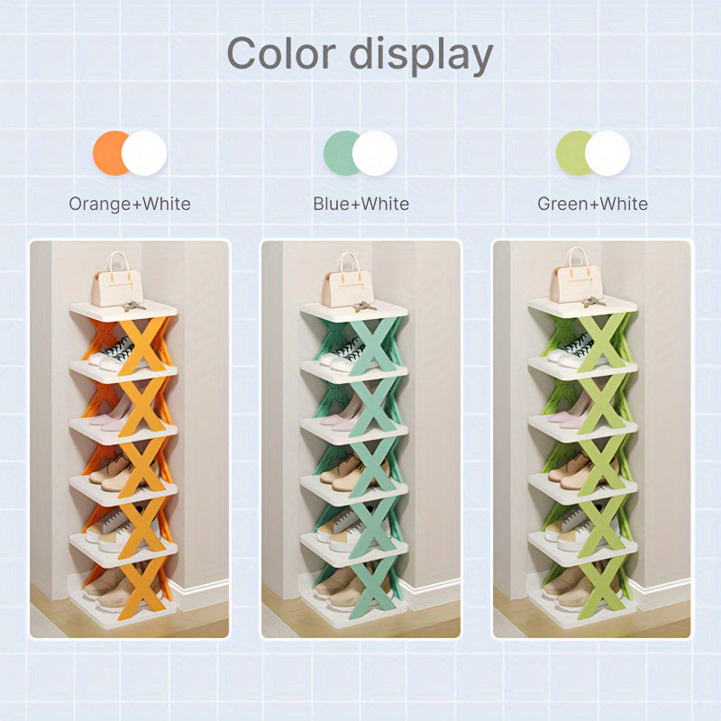Estante para zapatos plegable de múltiples capas con diseño ahorrador de espacio para cualquier habitación