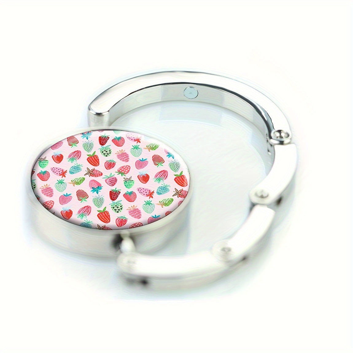 Foldable Pink Metal Purse Hanger for Travel and Gifts