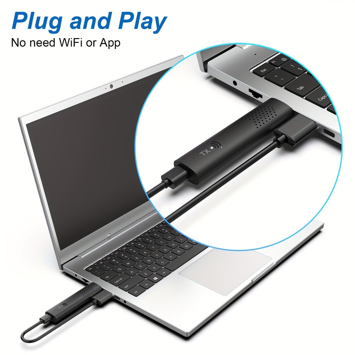 Wireless HDMI Transmitter and Receiver 1080P 60Hz Streaming up to 30m Plug and Play