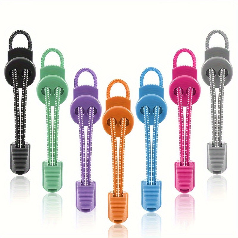 2 Pairs Elastic No Tie Shoelaces for Adults Sports Sneakers Rope Laces