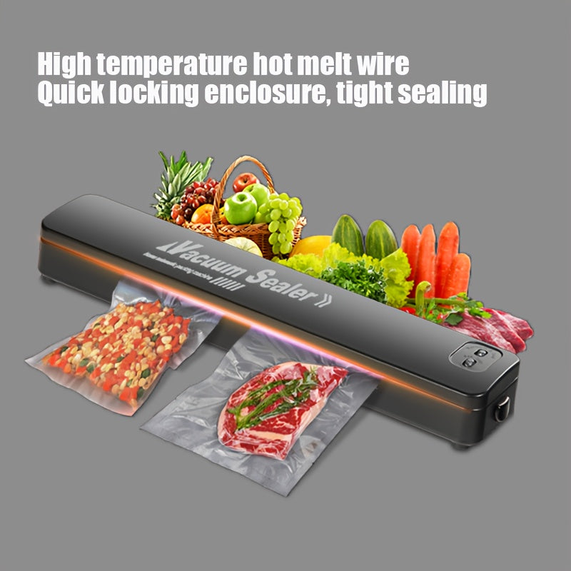 Автоматический вакуумный упаковщик для продуктов с 10 мешками, двухрежимный, для сухого и влажного хранения, 220В