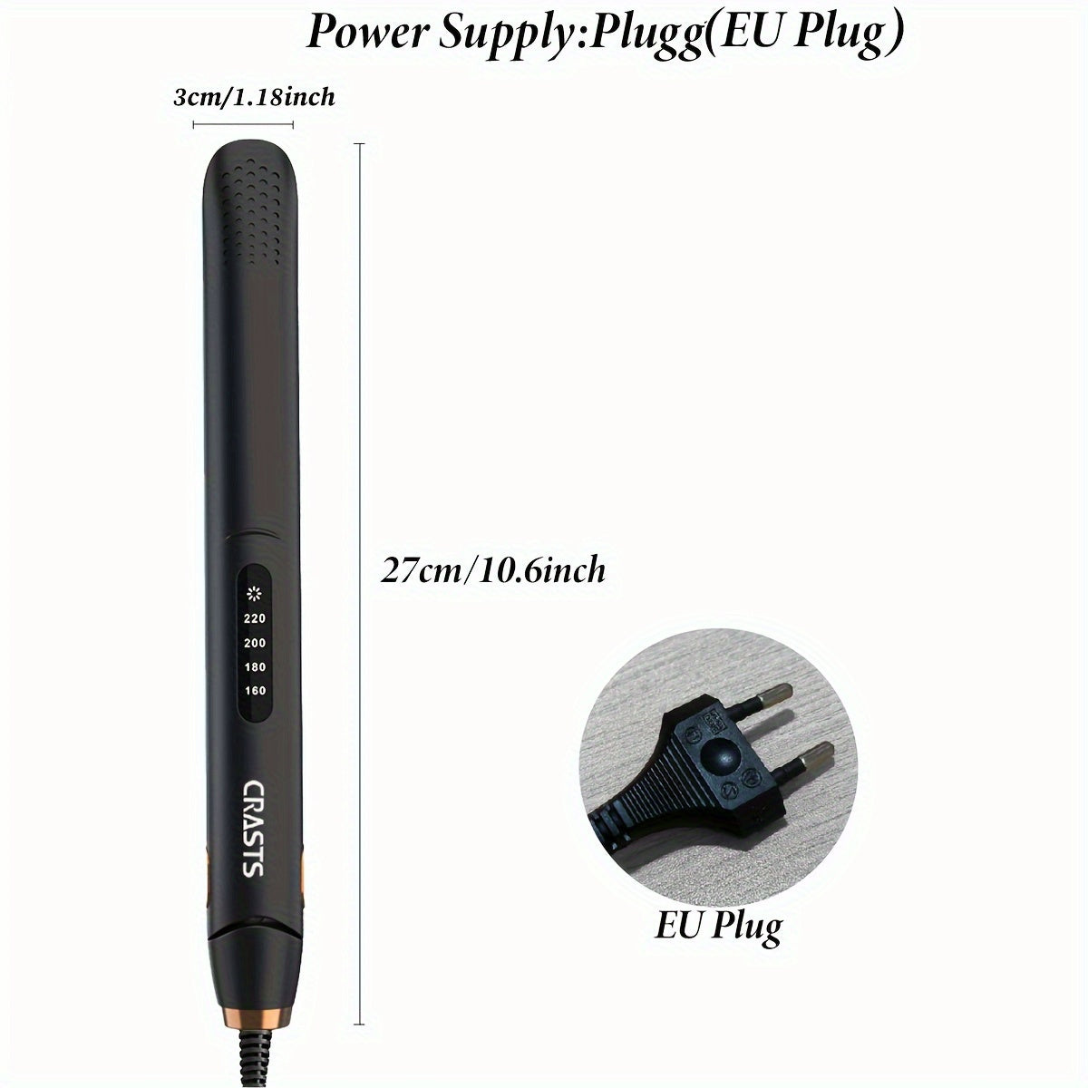 Planchas de pelo de titanio unisex de 32W con función dual para uso en casa y en salón