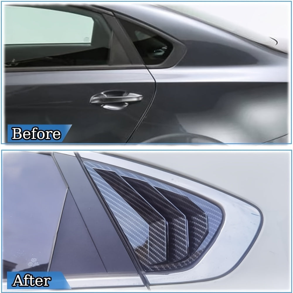 2Pcs Rear Side Window Shutter Sunshade Cover for Car Vent Trim