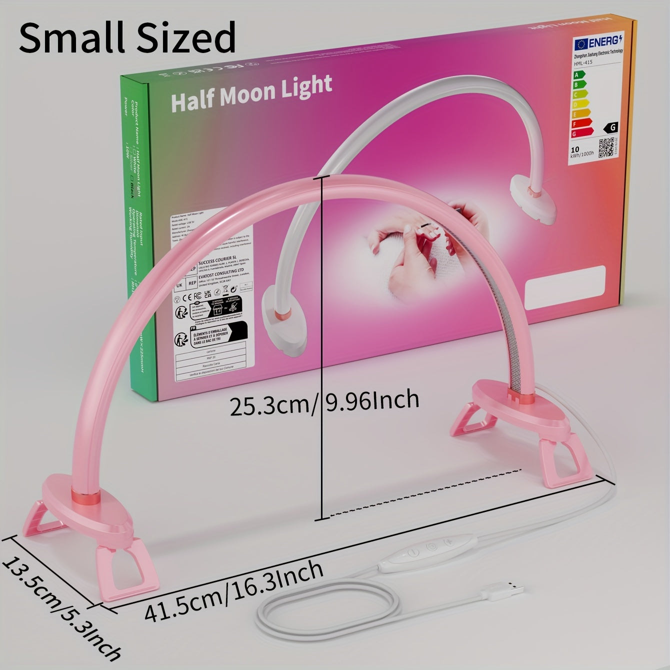 Modern Half-Moon Desk Lamp with Dimmer Adjustable Color Temp USB Powered Space-Themed Lacquered Finish