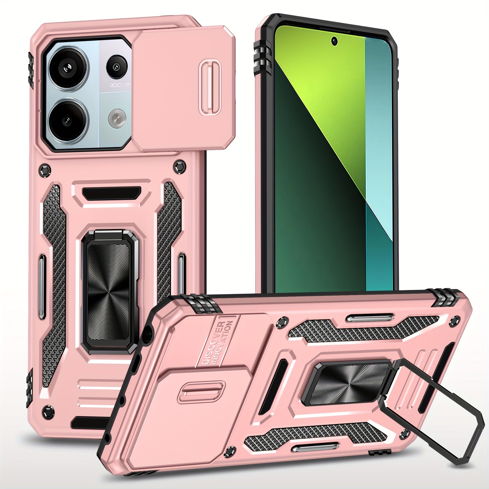 2-в-1 TPU чехол для ПК и телефона для Redmi Note 13 4G/13C Ударопрочный защитный объектив