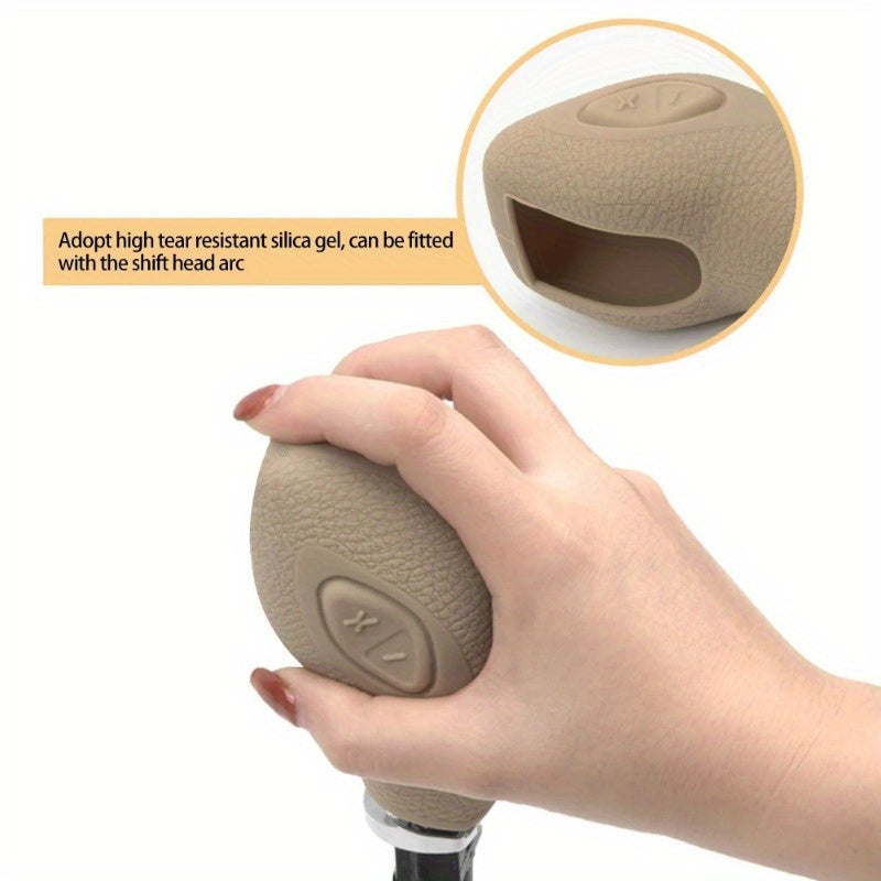 Cubierta de pomo de cambio de engranajes de silicona universal duradera y pulida que se ajusta a la mayoría de vehículos